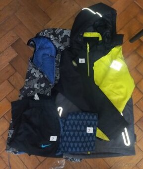 140-145cm 2X bunda ,tepláky NIKE, termo