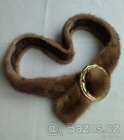 Norek opasek, pásek, pravá kožešina