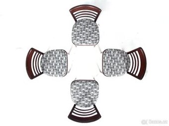 Přečalouněné jídelní židle, TOP stav, 4