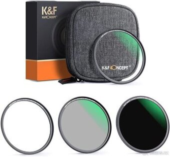 K&F Concept set magnetických filtrů 3 ks (MCUV, CPL, ND1000)