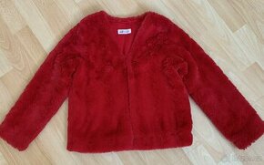 Chlupatý kabátek s podšívkou H&M vel. 134/140