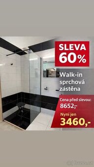 Walk in sprchový kout