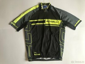 Cyklistický dres Rogelli ANDRANO černý/reflexní žlutý