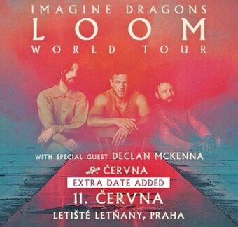 2x vstupenky Imagine Dragons LOOM World Tour, dohoda možná