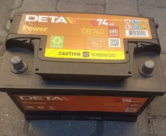 Autobaterie DETA Power 12V 74Ah 680A použitá