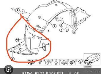 BMW E46 podběhy - pravý, levý