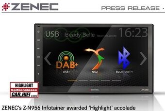 ZENEC Z-N956 špičkový DAB+ infotainer 2-DIN