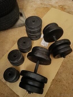 Činky - jednoručky - celkem 68kg
