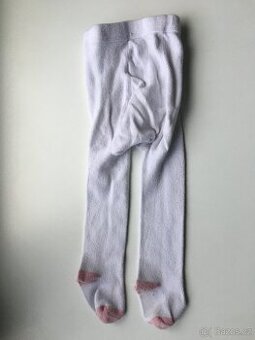 Bílé s růžovou punčocháče vel. 86