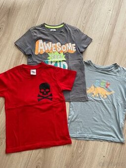 3x tričko s krátkým rukávem, vel. 122