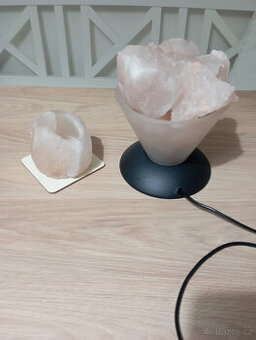 Solná lampička elektrická ve skle, plus na svíčku