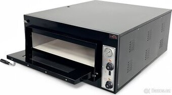 Černá nerezová pec na pizzu - 910x1120x750