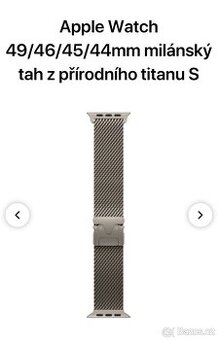 Řemínek AW 49/46/45/44mm milánský tah z přírodního titanu S
