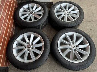 Alu 16" 5x112,škoda HELIX letní 70%, SUP2, Yeti