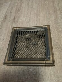 Ventilační mřížka Retro 16x16 cm - zlatá patina
