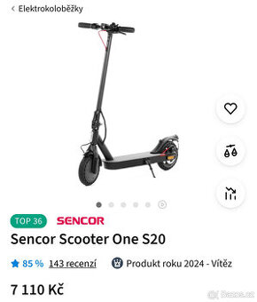 elektrokoloběžka Sencor Scooter one S20