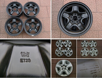 Plechové disky sada originál Opel GM 5x110 6,5Jx16 ET39