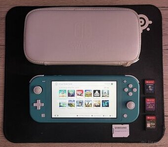 Nintendo Switch Lite + hry + účet