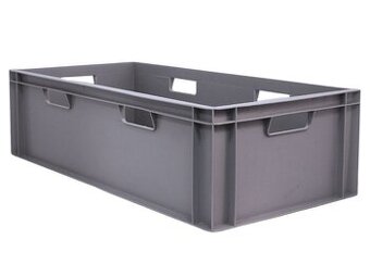 Přepravka euro plná 800x400x227 mm, šedá