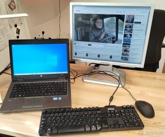 HP ProBook 6460b + dokovací stanice + LCD Samsung