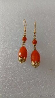 Staré korálky visací náušnice,bižuterie