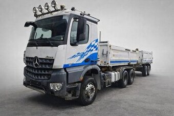 Eur6 sklápěč 6x4 Mercedes bordmatik + přívěs Schmitz