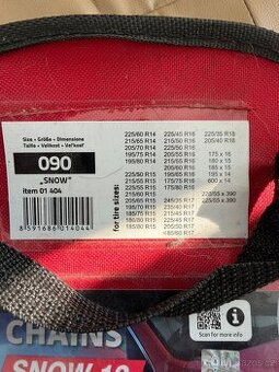 Sněhové řetězy - SNOW12 ÖNORM 090 nylon bag