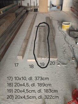 Stavební hranol 20x4.5x183cm