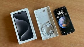 iPhone 15 PRO 128GB Black Titanium, záruka Vodafone