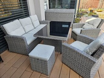 Ratanové sezení s úložným boxem