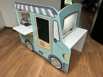 Dětská dřevěná kuchyňka George Home Foodtruck +příslušenství