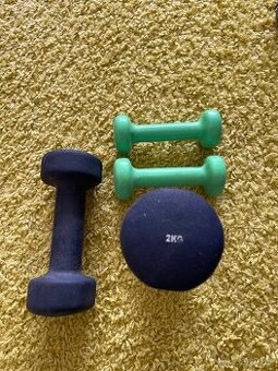 Činky 2kg a 0,5kg