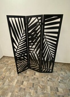 Paraván 3dílný černý