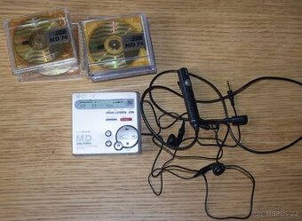 MINIDISC / minidisk recorder SONY MZ-R70, DO,sluch.,MD media