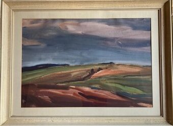 obraz Jan Juška - Jaro v polích ( tempera)