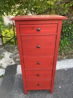 IKEA Hemnes s 5 zásuvkami - červená - 1