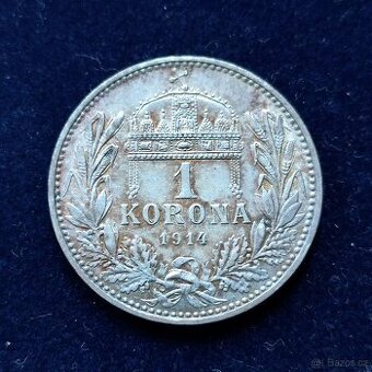 1 KORUNA 1914 kb FRANZ JOZEF - 1
