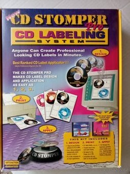 Souprava pro tištění a lepení nálepek na CD, DVD