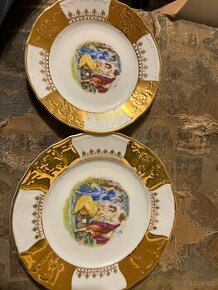 Bernadotte – 2x zlacený talíř Tři Grácie