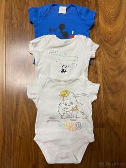 F&F body krátký rukáv, vel. 0-3m 3ks - 1