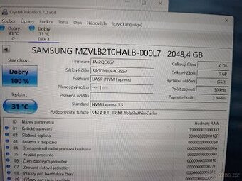 Nový SSD M2 nvme Samsung 970 Evo 2tb OEM verze