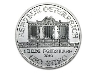 Wiener Philharmoniker ročníky 09,10, - 1 OZ mince Ag