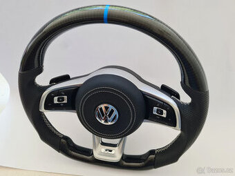 VOLANT VOLKSWAGEN R RLINE GTI - PERFOROVANA KOZA / KARBÓN