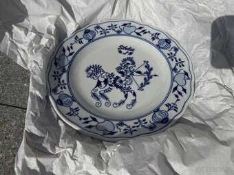 Talíř mělký 24 cm, Střelec, (i na zeď), Cibulák, originální
