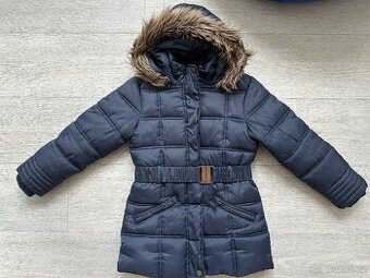 Dívčí zimní modrý kabát C&A Palomino, vel. 122