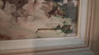 Staré originálne obrazy s podpismi autorov č.1