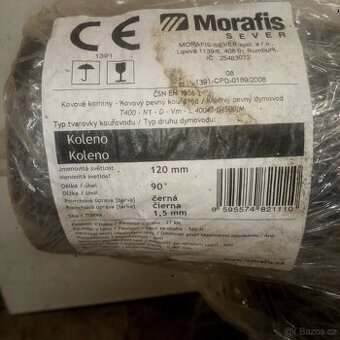 Koleno kouřovodu s výměníkem tepla