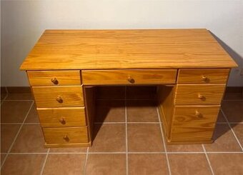 Psací stůl - masivní borovice, přírodní dřevo