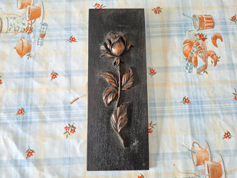 Plastika růže - ČSSR, Ruch Liberec, asi dřevo