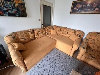 Sedací souprava a křeslo